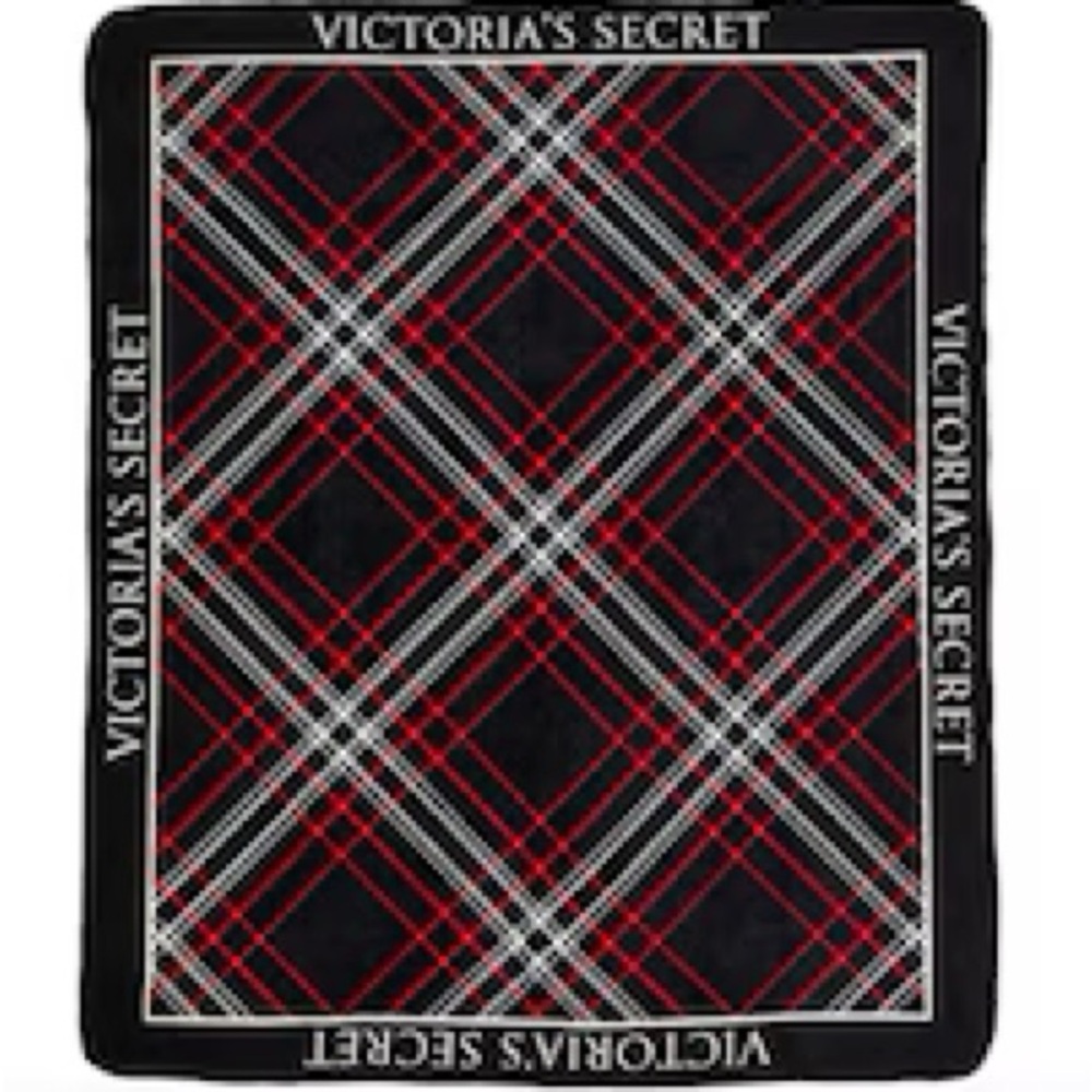 Victoria's Secret Black and Red Plaid blanket